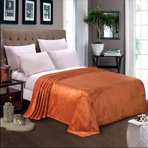 Orange Micro plush Velvet Plush Fleece